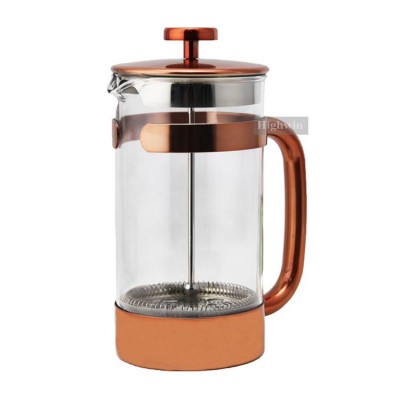 Highwin Factory Borosilicate Glass And Stainless Steel Brew Tea Maker Percolator Pot Coffee French Press